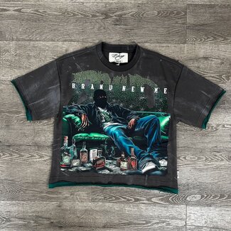 BKYS BKYS "Brand New Me" Crop Tee Grey (T1450)