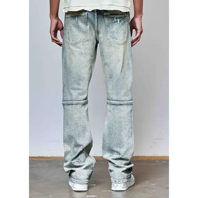 First Row First Row Rhinestones Jeans Flared FRD4101