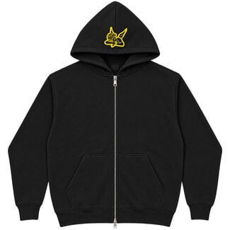Tourn Tourn Saint Hoodie Zip Up Black-YEL (HZ-001)