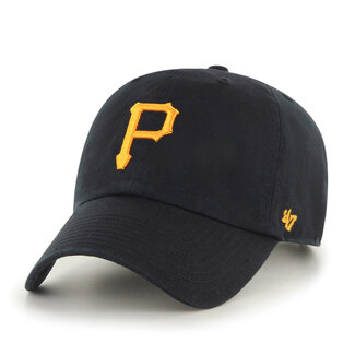 47 Brand '47 Brand Pittsburgh Pirates  Clean-Up Cap-Tc  Adjustable Hat Black/YLW
