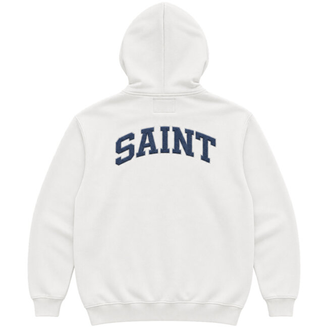 Tourn Tourn Saint Hoodie Zip Up White-BLU (HZ-004)