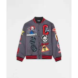 Reason NYC Reason Chucky Varsity Jacket Drk/Grey (801)