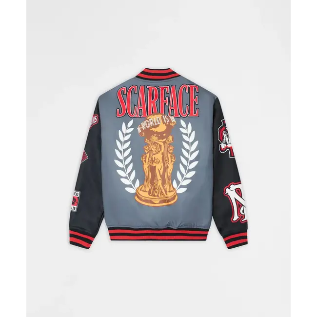 Reason NYC  Reason Scarface Varsity Jacket Grey (001)
