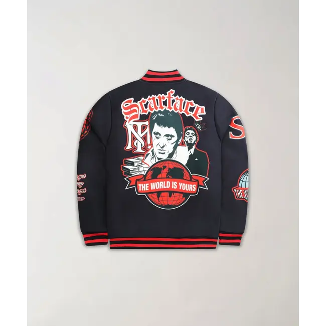 Reason NYC Reason Scarface Varsity Jacket Black (001)