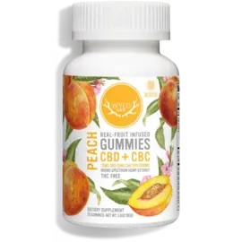 wyld WYLD: Hemp Gummies -  20ct Peach 400mg CBD : 200mg CBC