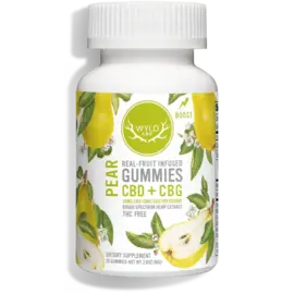 wyld WYLD: Hemp Gummies- 20ct Pear 400mg CBD : 200 CBG