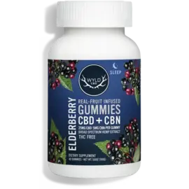 wyld WYLD: Hemp Gummies - 20ct  Elderberry 500mg CBD : 100mg CBN