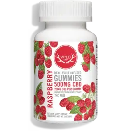 wyld WYLD: Hemp Gummies - 20ct Raspberry CBD 500mg