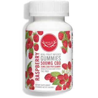 wyld WYLD: Hemp Gummies - 20ct Raspberry CBD 500mg