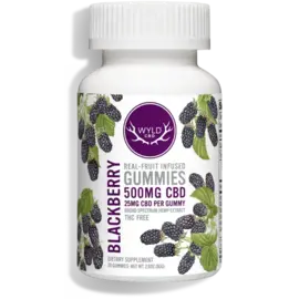 wyld WYLD: Hemp Gummies -  20ct  Blackberry 500mg CBD