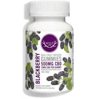 wyld WYLD: Hemp Gummies -  20ct  Blackberry 500mg CBD