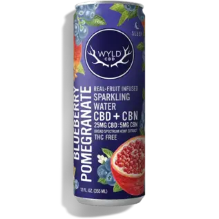 wyld WYLD: Sparkling Water - Blueberry Pomegranate 25mg CBD : 5mg CBN