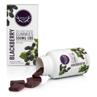 wyld WYLD: Hemp Gummies -  20ct  Blackberry 500mg CBD