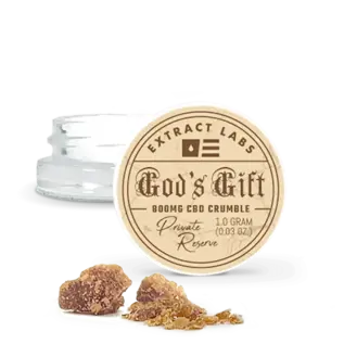 Extract Labs Extract Labs - Crumble: God's Gift - Indica, 800MG CBD, (1gr, 0.03oz)