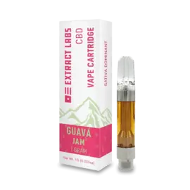 Extract Labs Extract Labs -Guava Jam 1g Cart -Sativa -CBD 37.10% / CBG  15.23%