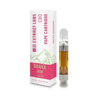 Extract Labs Extract Labs -Guava Jam 1g Cart -Sativa -CBD 37.10% / CBG  15.23%