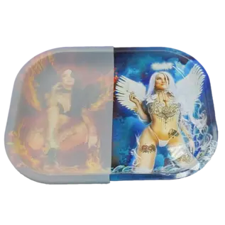 LuvBuds LuvBuds - Rolling Tray - Hybrid removable silicone - Devil vs. Angel