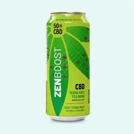 Zentopia Zentopia- CBD 50mg- Mint- Yerba Mate- Boost- Tea Drink 150mg Caffeine
