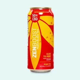 Zentopia Zentopia- CBD 50mg- Peach Tea- Black Tea Drink- Boost -150mg Caffine