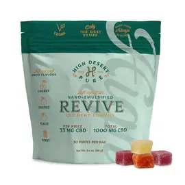 High Desert Pure HighDesertPure- Revive, Full Spectrum VEGAN CBD Gummies, 33mg CBD ea
