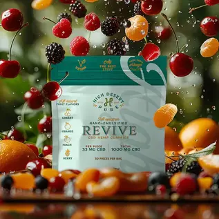 High Desert Pure HighDesertPure- Revive, Full Spectrum VEGAN CBD Gummies, 33mg CBD ea