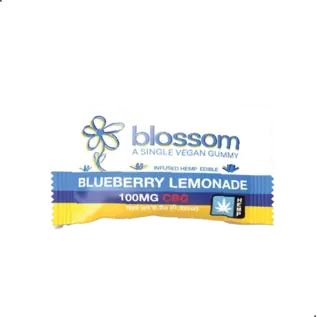 Angel Industries Blossom- Single Vegan Gummy- 100mg CBG, Blueberry Lemonade