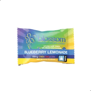Angel Industries Blossom- Single Vegan Gummy- 33mg CBD,CBG,CBN, Blueberry Lemonade