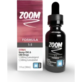 Angel Industries Angel- Zoom Citris Formula 1:1 CBD:CBG  1,500 mg drops/tincture