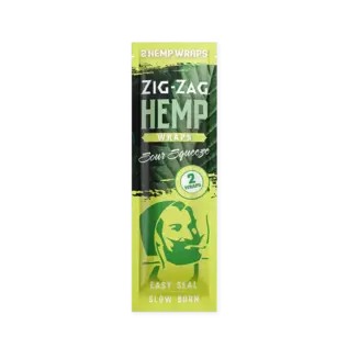 Zig-Zag ZigZag Hemp Wraps -Sour Squeeze (2wraps) NO Tobacco