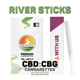 Metolius Metolius-  River Sticks- 10pk Premium Cannaretts- CBD & CBG 1:1