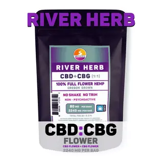 Metolius Metolius- River Herb- Flower- CBD & CBG 1:1, 1oz, 2,240mg Per Bag