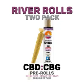 Metolius Metolius- River Rolls- Enhanced- PreRoll -Purple- "CBG -CBD"  x2, 2gr,