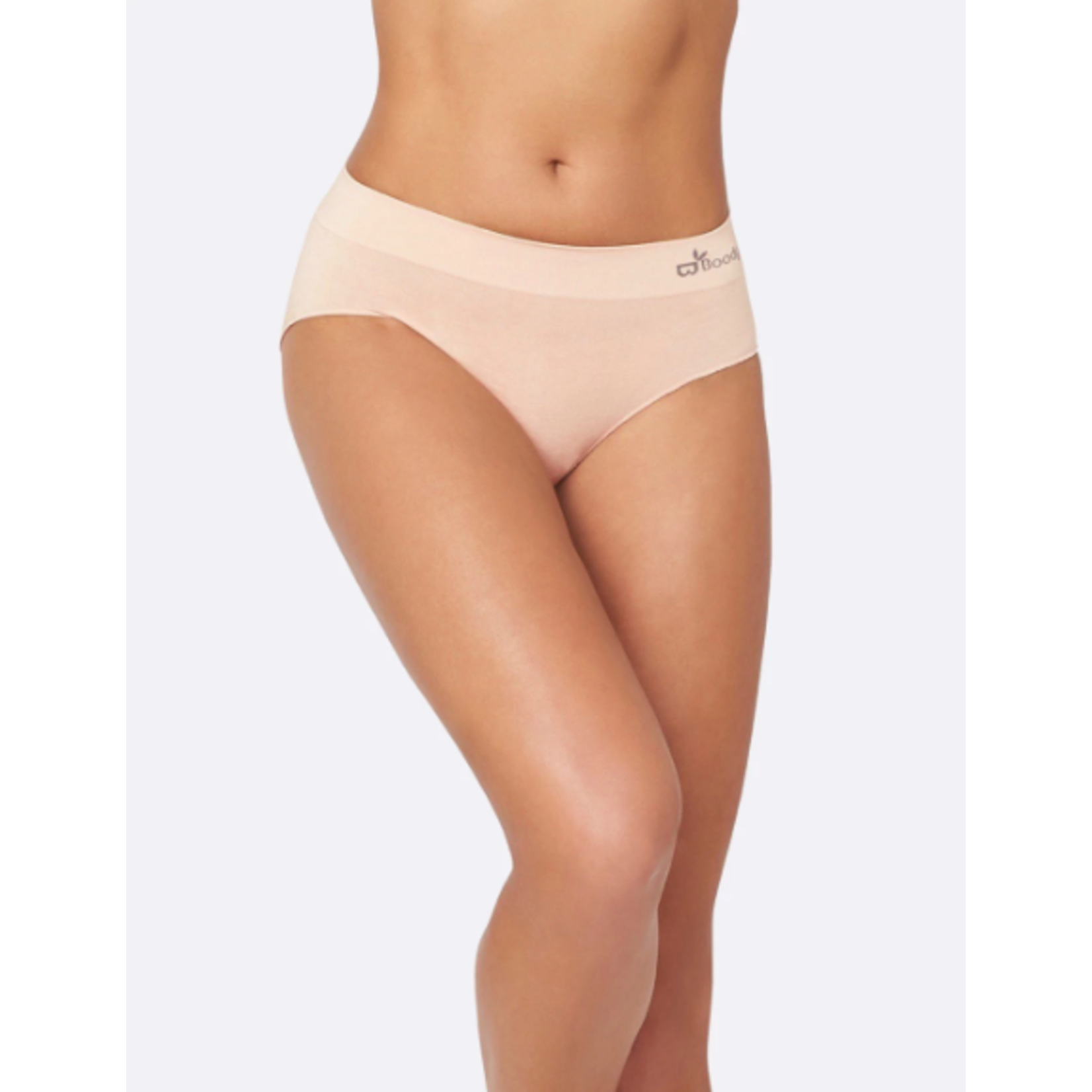 Boody Bamboo Eco Wear Midi Brief Underwear - L - White- Nude