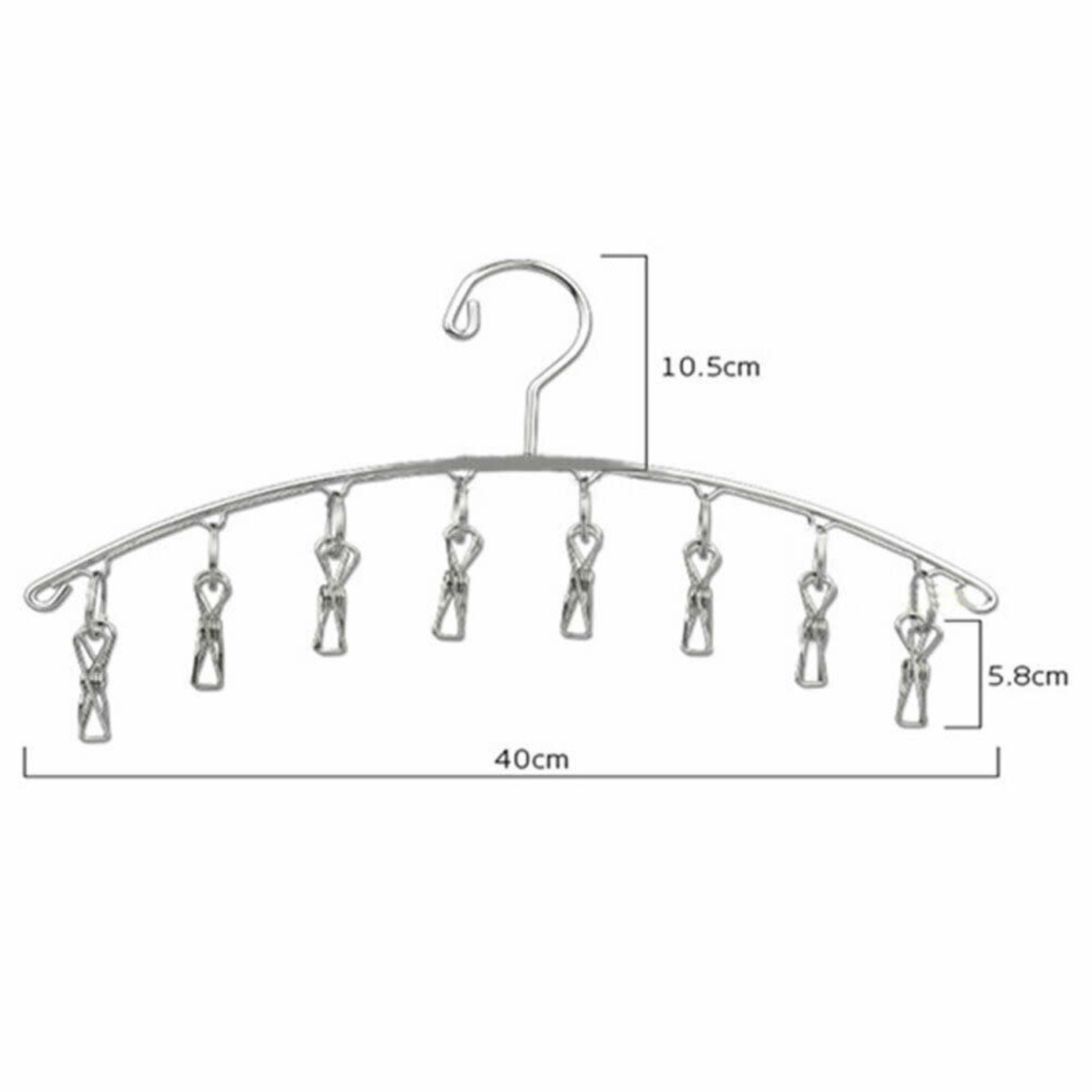 Stainless Steel Sock Hanger 8 Pegs Eco Revolution