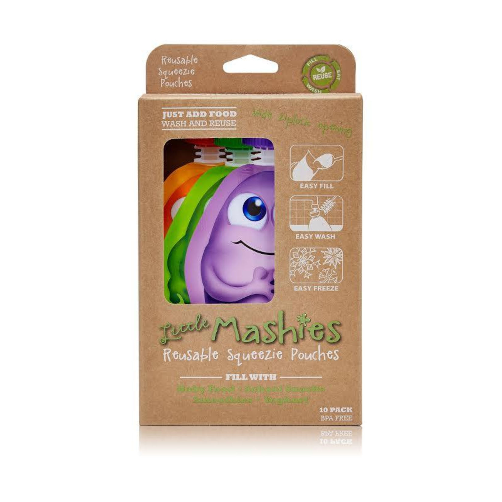 Little Mashies Reusable Squeeze Pouch Mixed