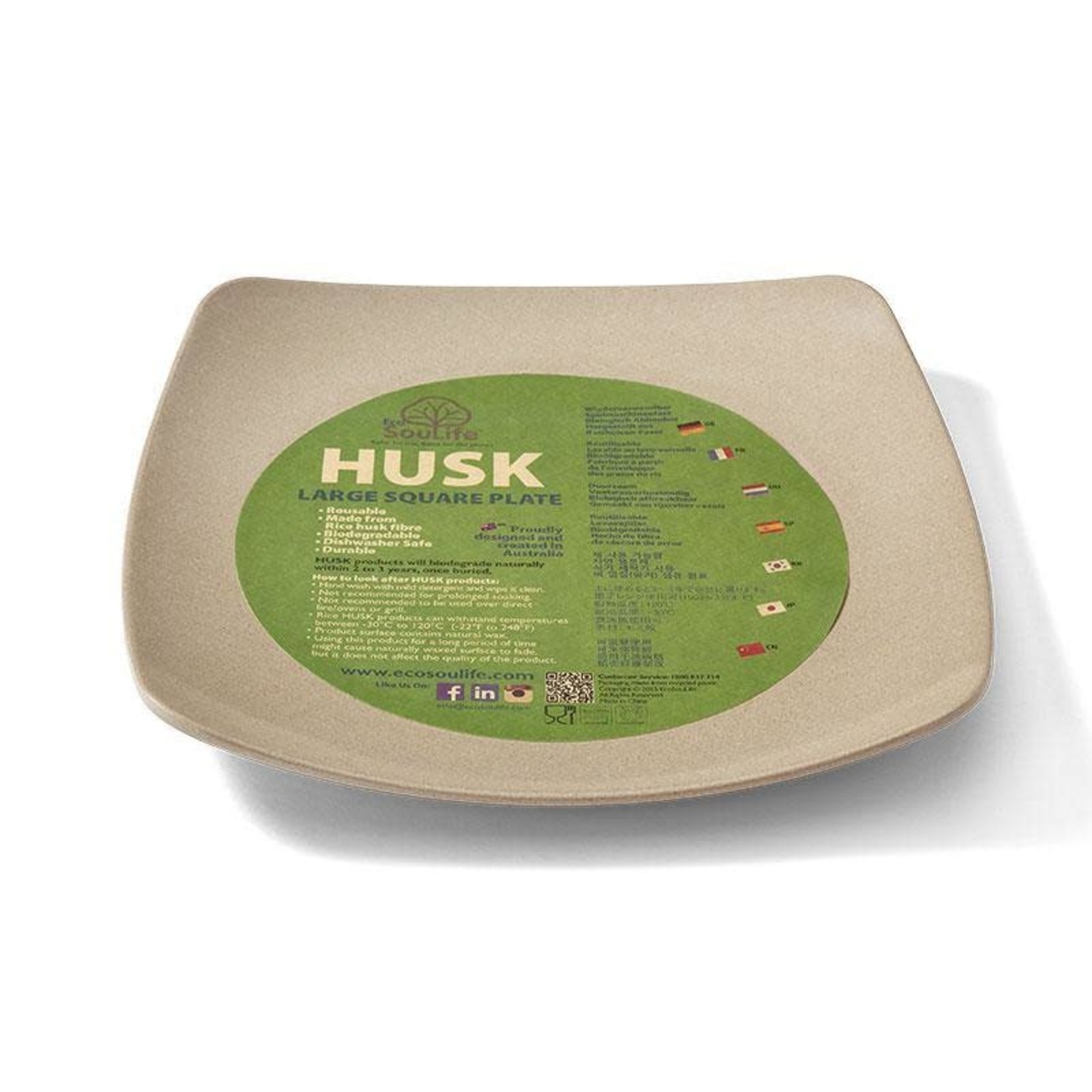 EcoSoulife EcoSoulife Husk Square Plate