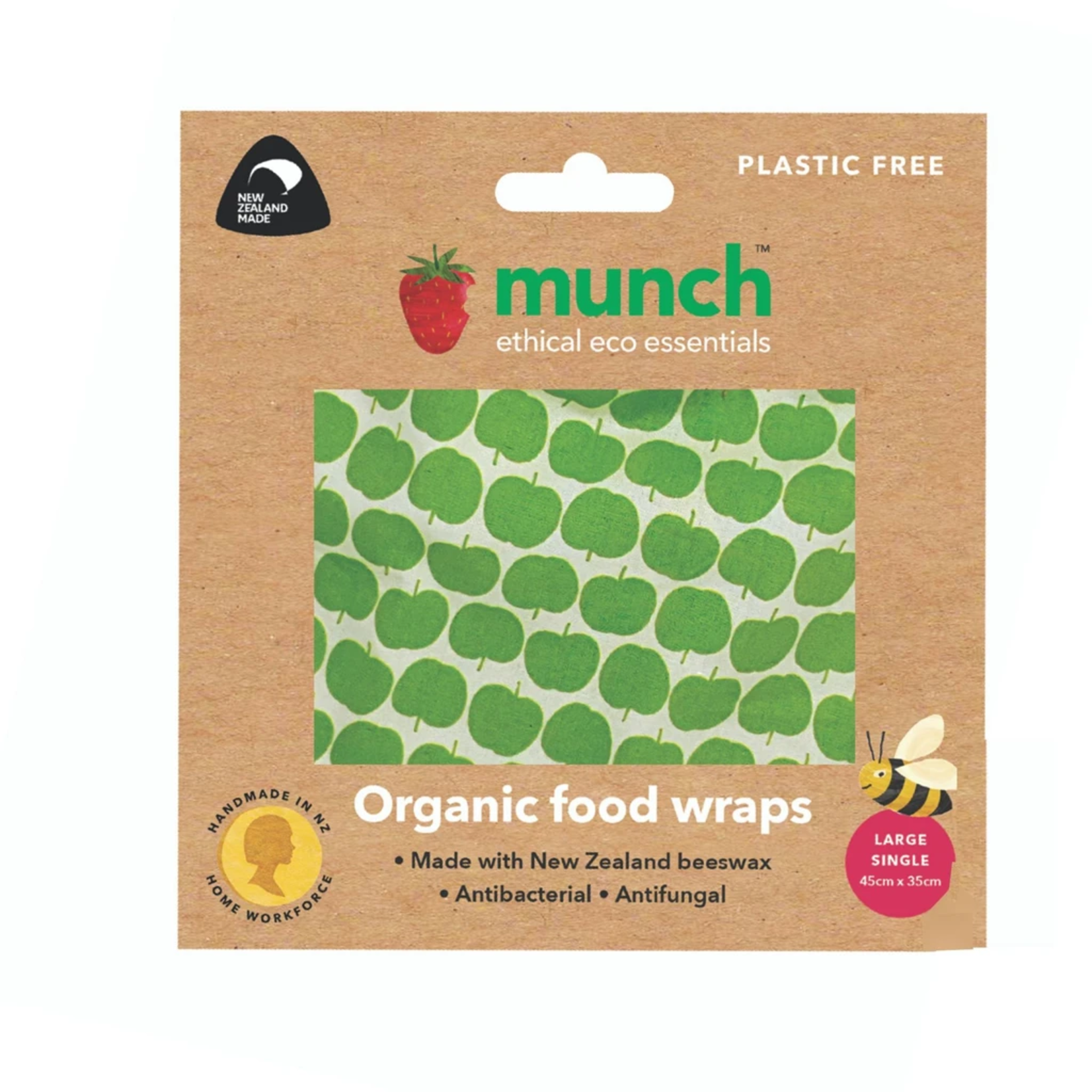 Munch Munch Organic Food Wrap - Green Apples