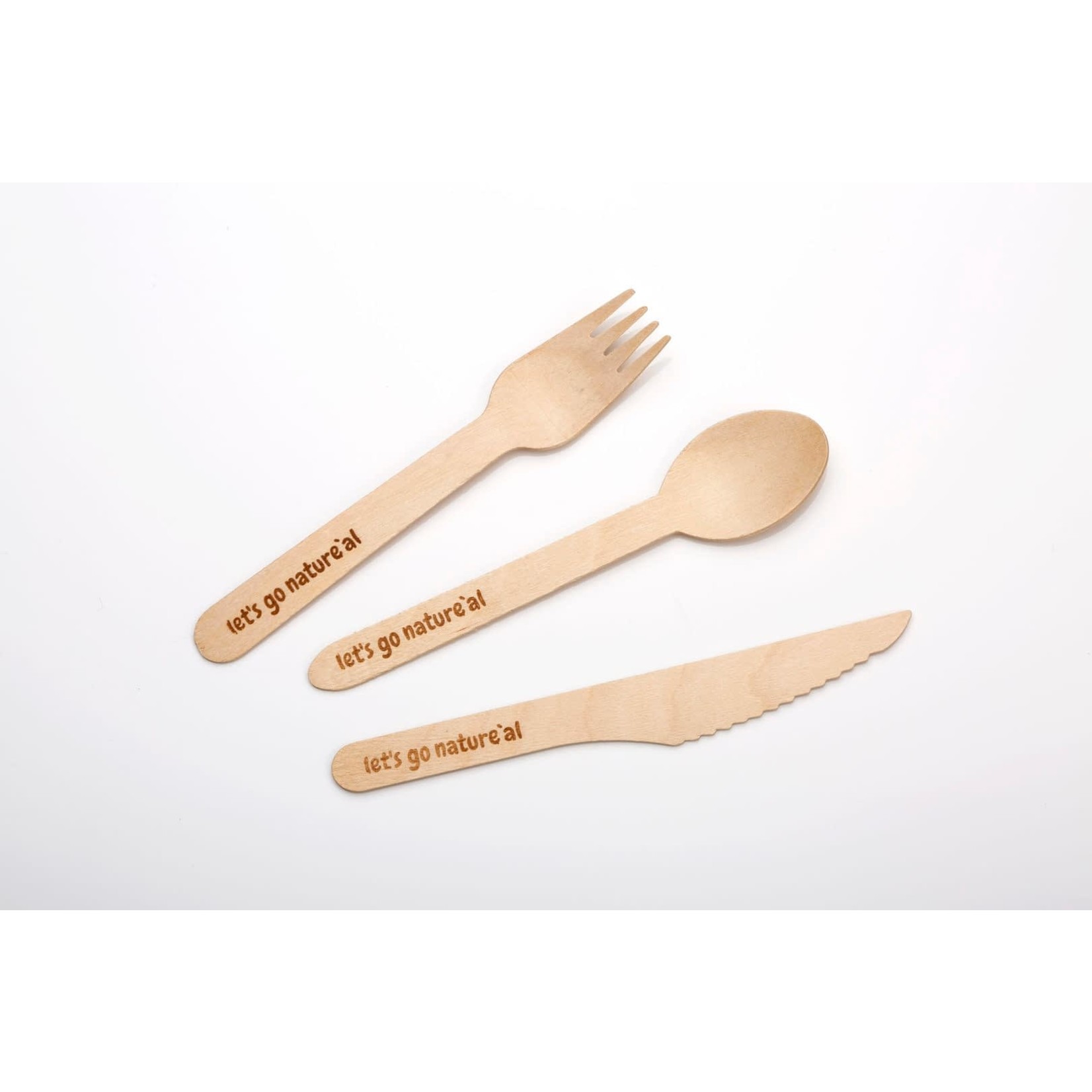 Let's Go Nature'al Let's Go Natureal Compostable Wooden Cutlery 100pk