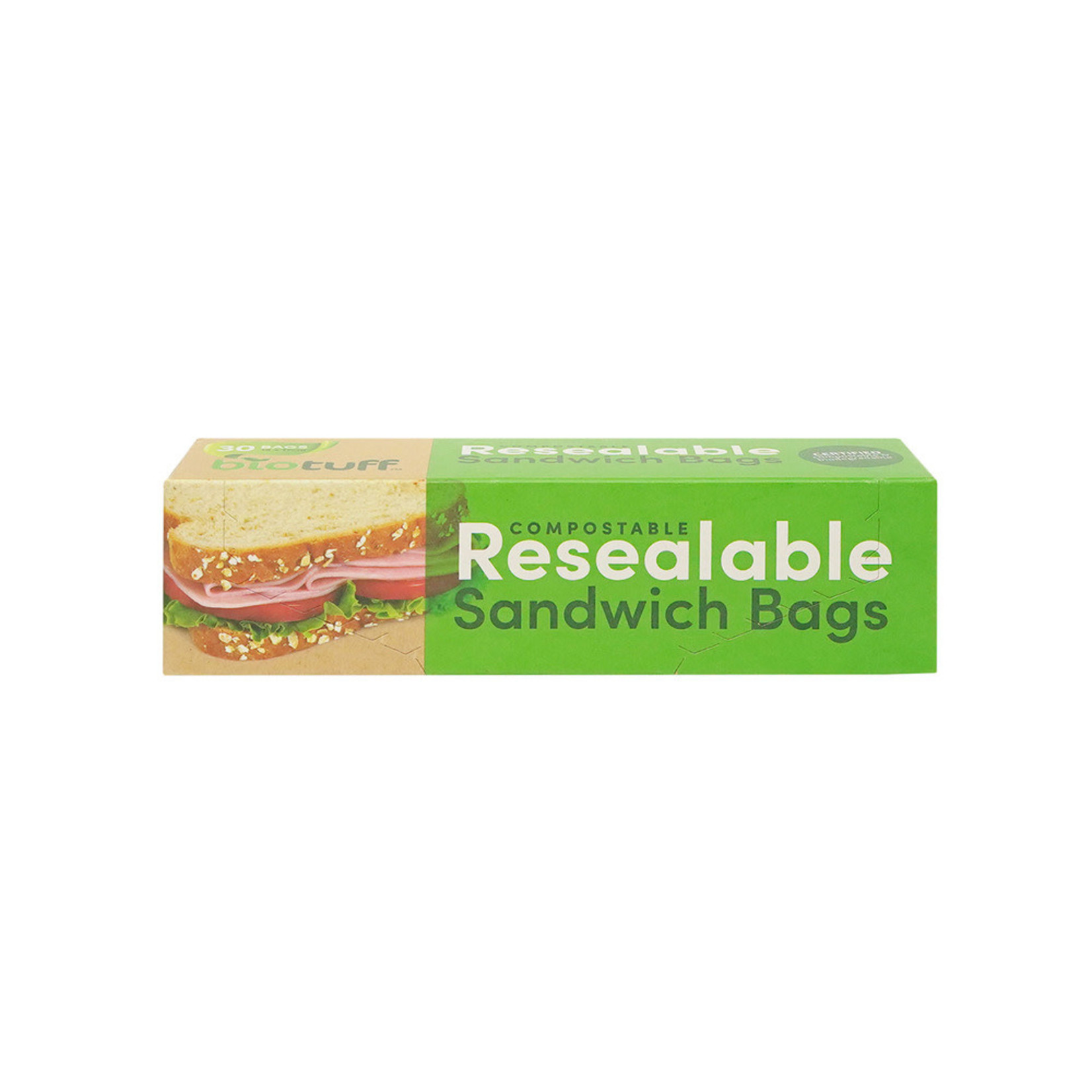 Biotuff Biotuff Compostable Resealable Sandwich Bags