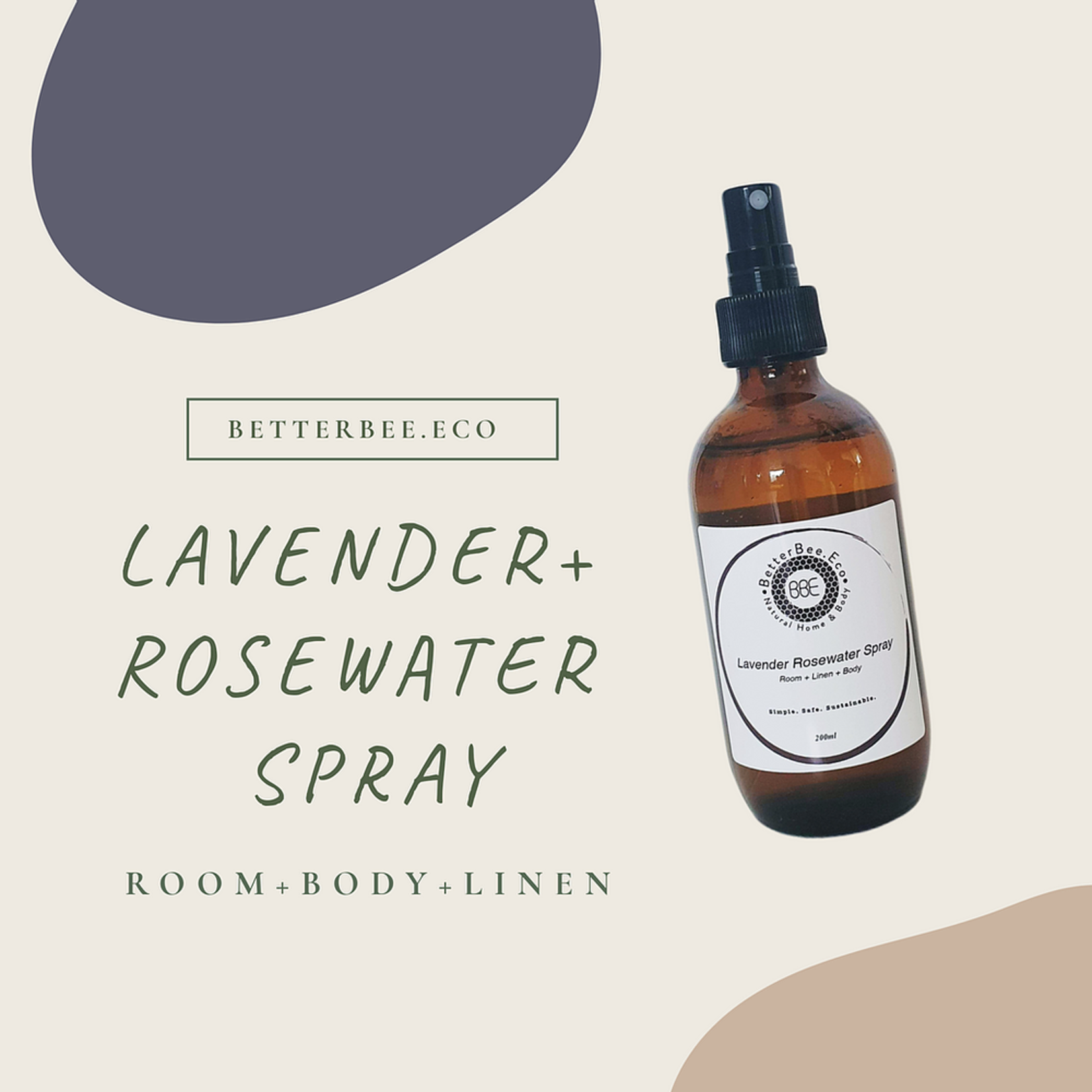 Better Bee Eco Better Bee Eco Lavender Rosewater Spray
