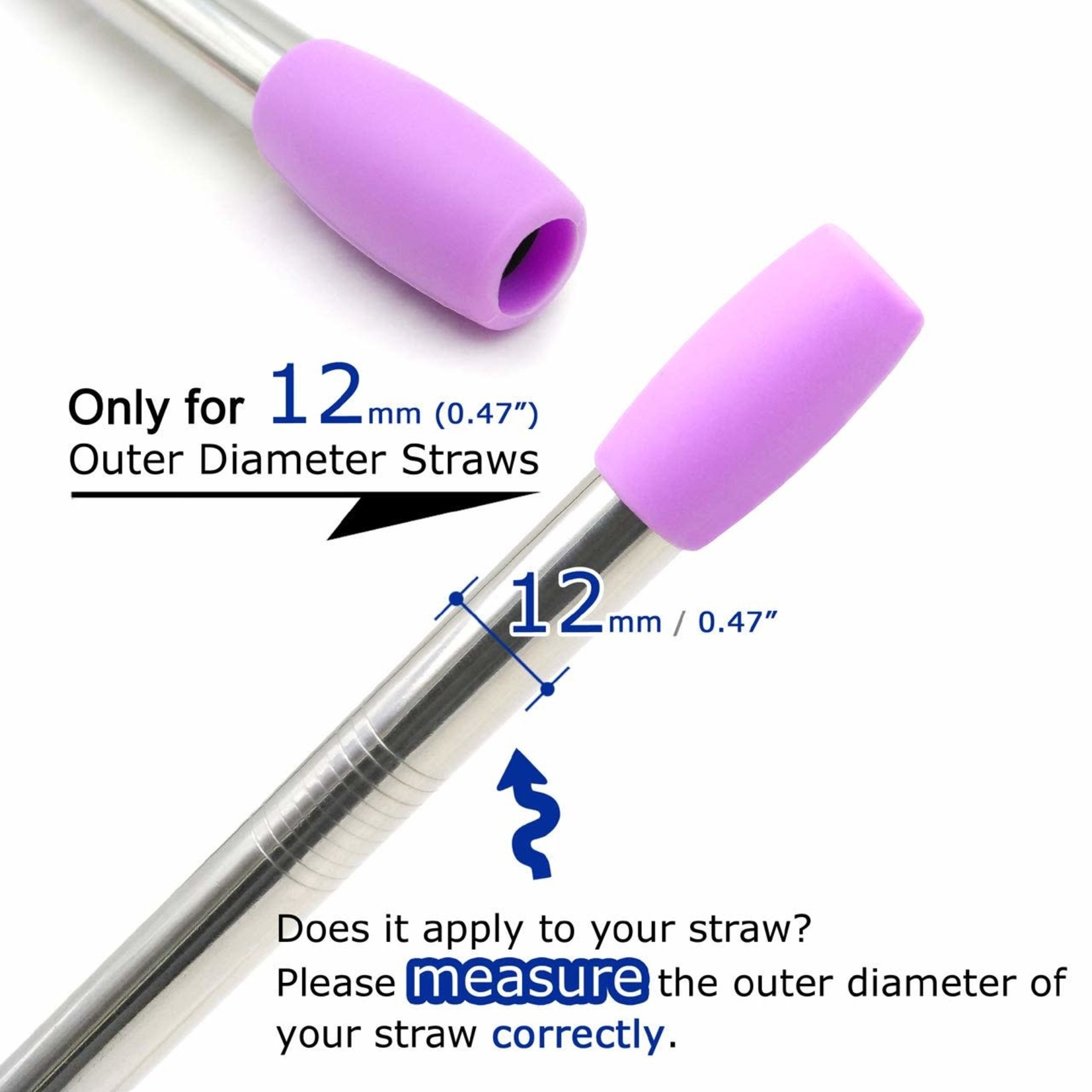 12mm silicone straw tips silicone cover