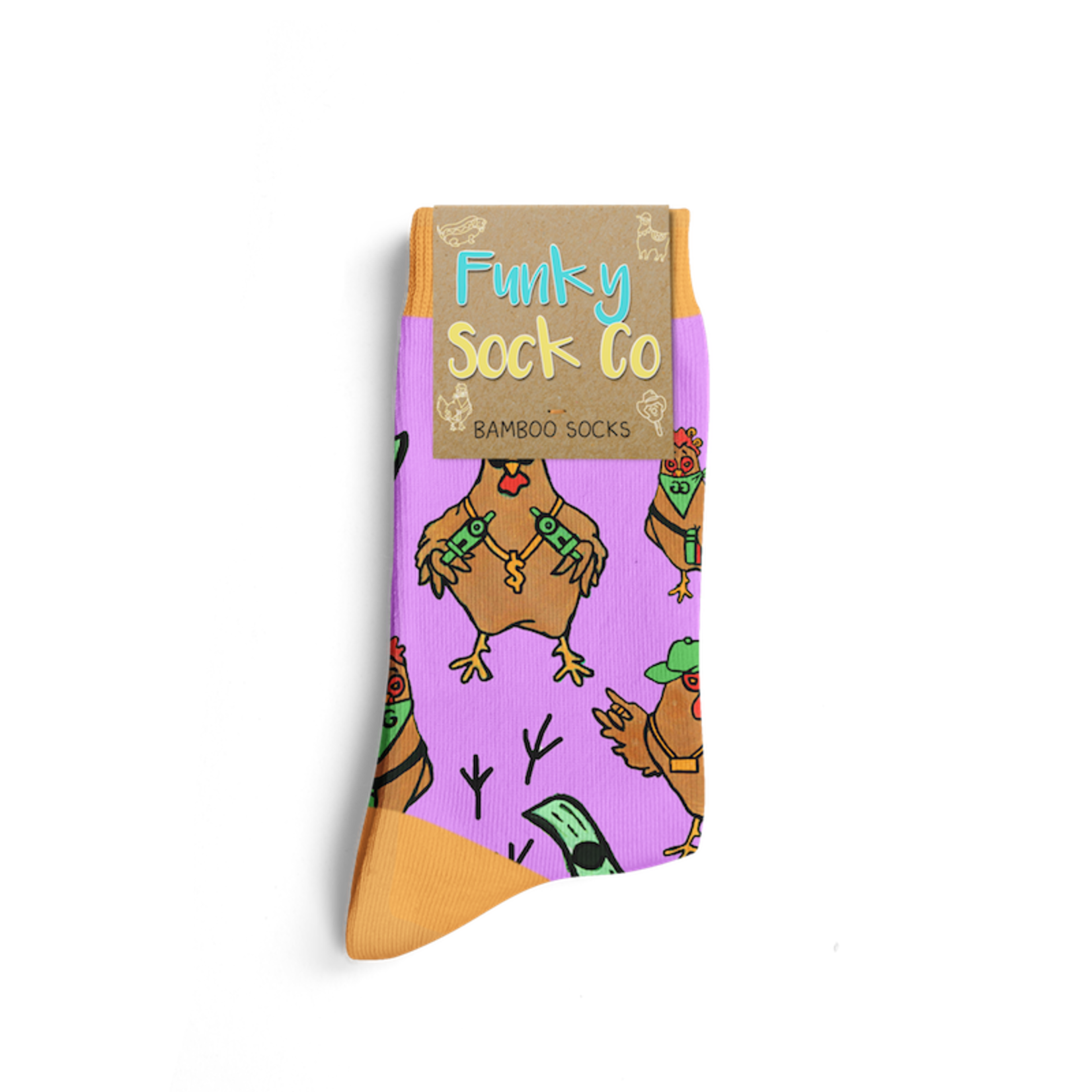 Funky Sock Co. Funky Sock Co. Bamboo Socks Gangsta Chickens
