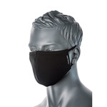 Portwest PortWest 2 Ply Reusable Face Mask Black
