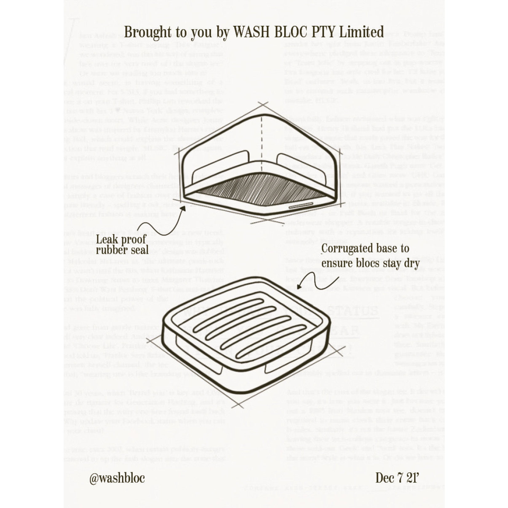 Wash Bloc Wash Bloc Travel Container