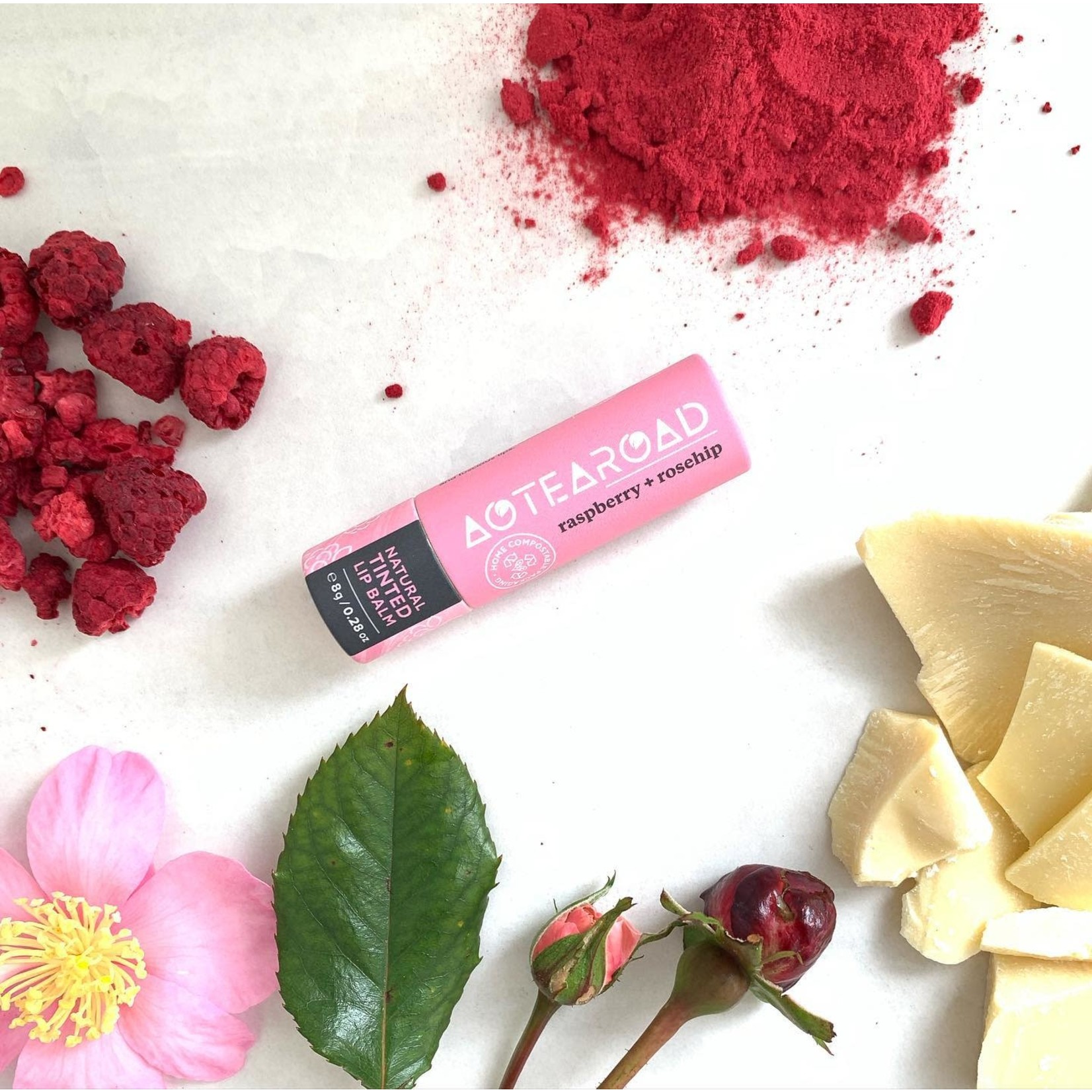 Aotearoad Aotearoad Natural Tinted Lip Balm Raspberry + Rosehip