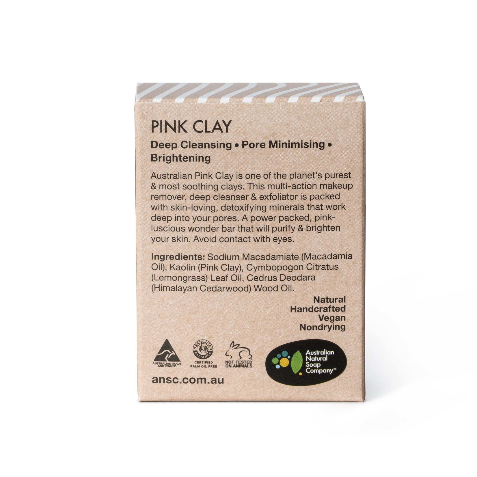 The Australian Natural Soap Company The Australian Natural Soap Company Face Soap Bar - Pink Clay