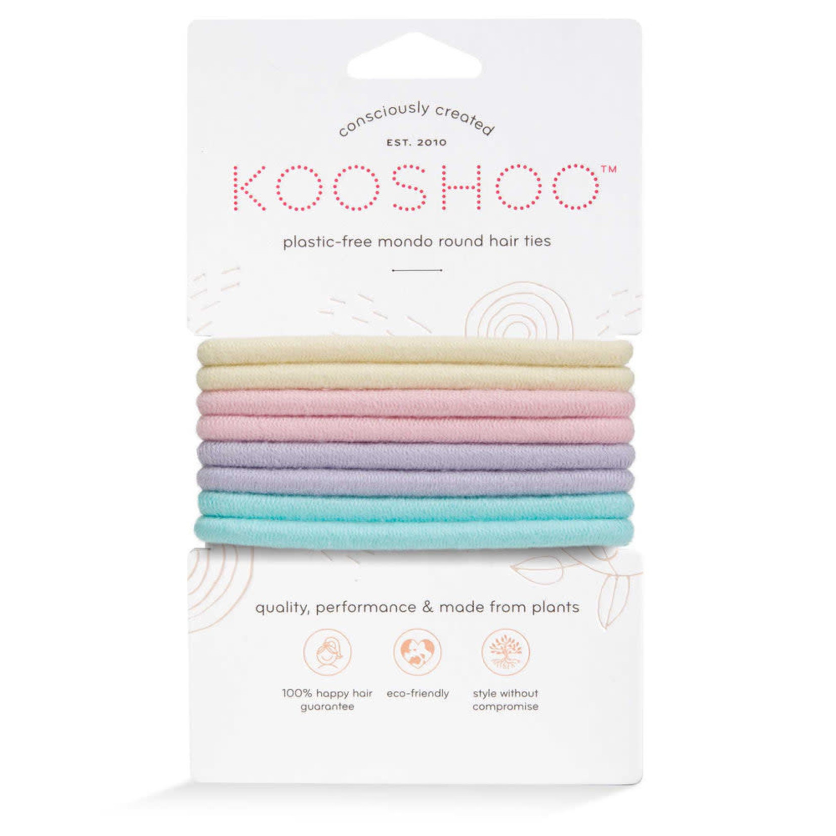 Kooshoo KOOSHOO Plastic-Free Mondo Round Hair Ties 8 pack