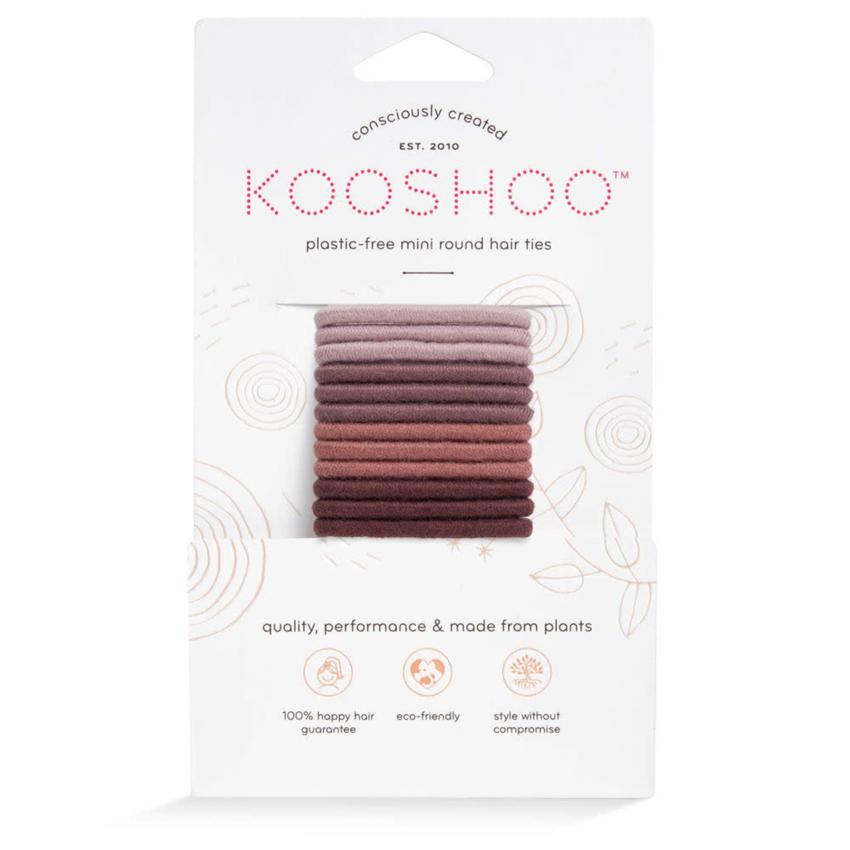 Kooshoo KOOSHOO Plastic-Free Mini Round Hair Ties 12 pack