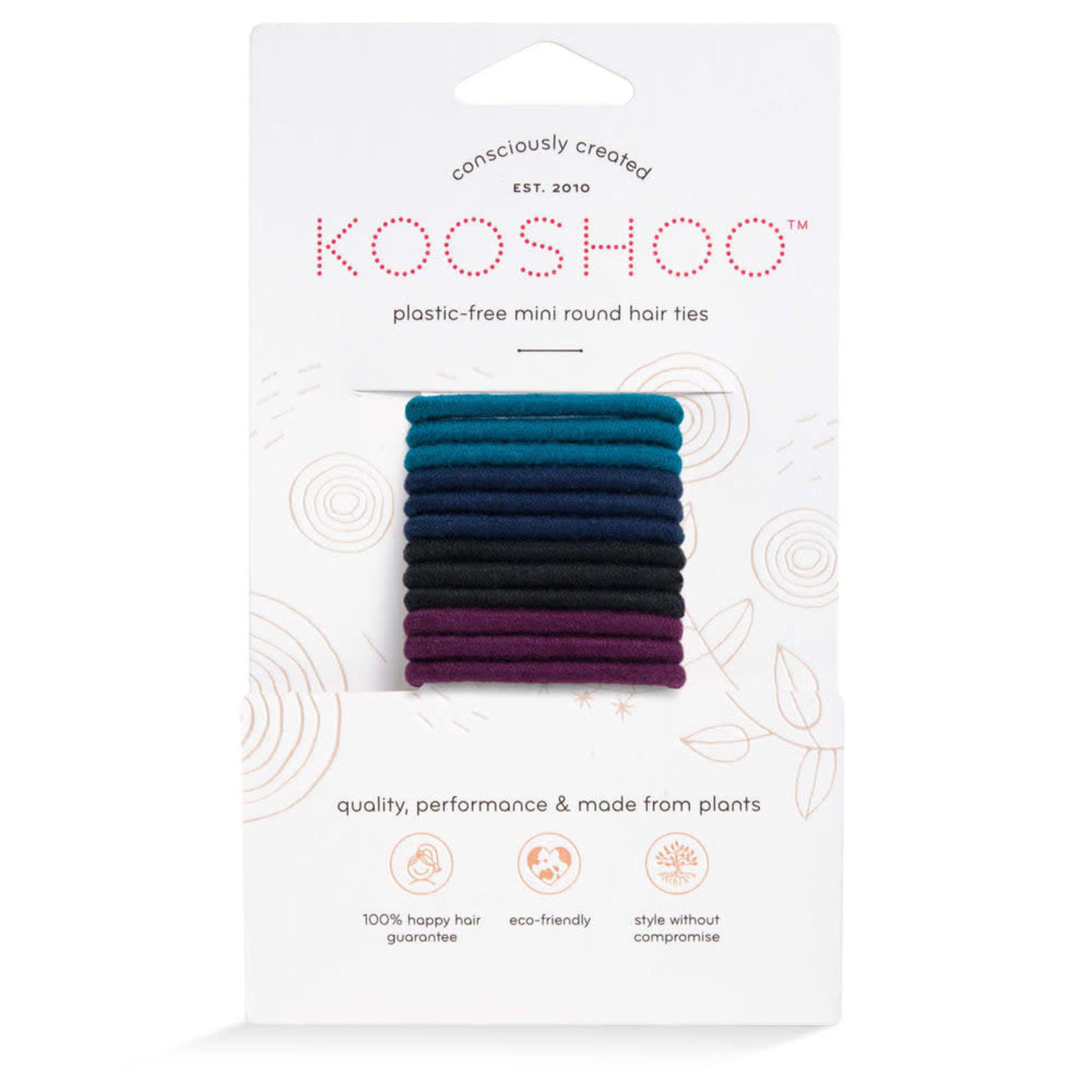 Kooshoo KOOSHOO Plastic-Free Mini Round Hair Ties 12 pack