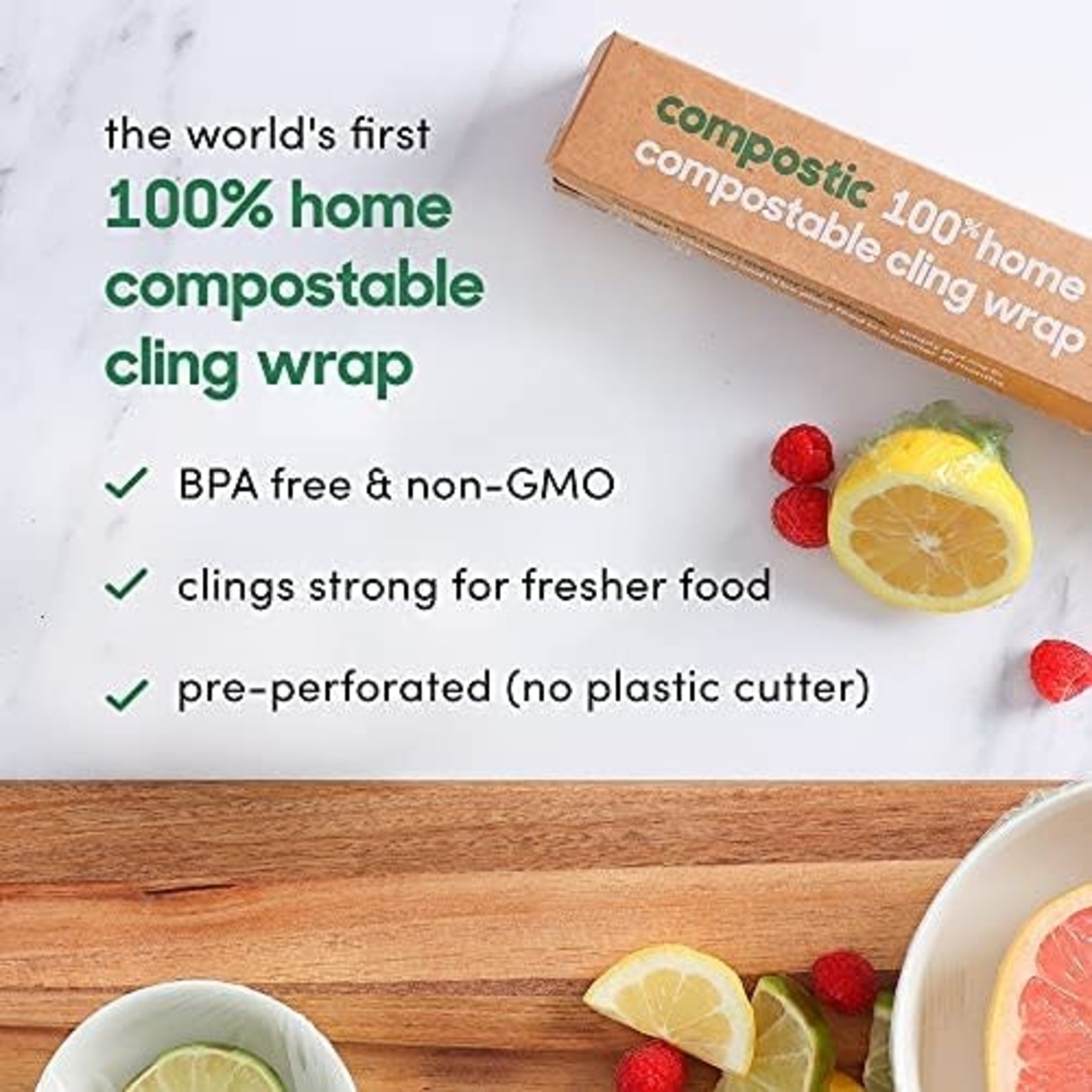 Compostic Compostic 100% Compostable Cling Wrap 30m